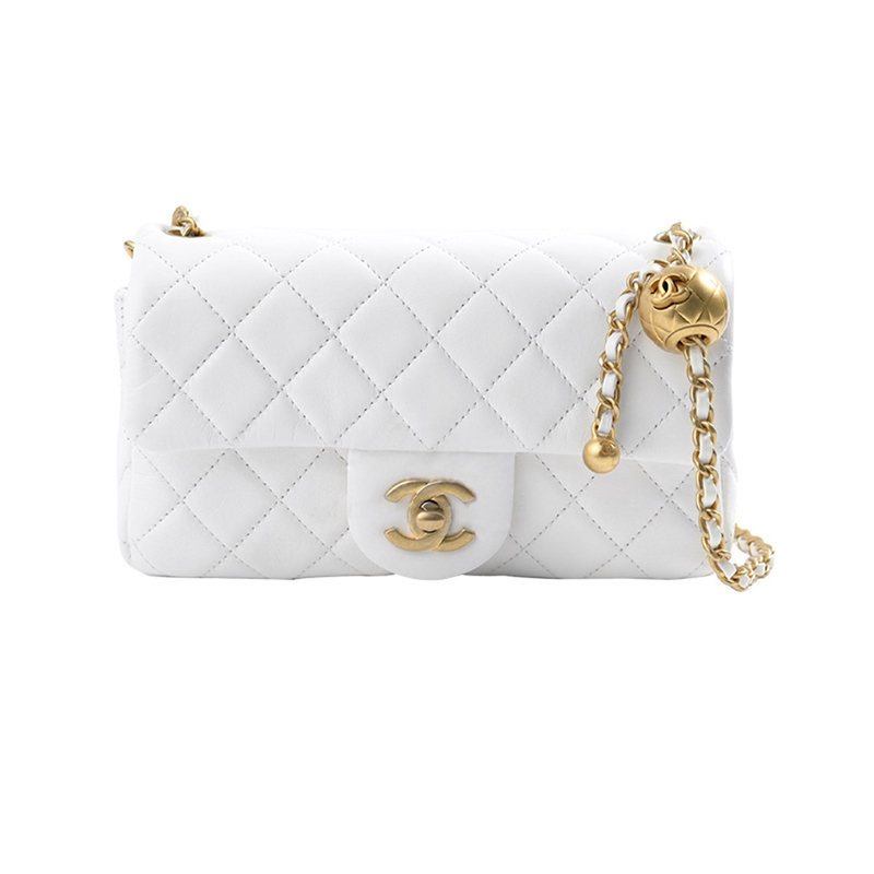 Chanel/mini CF/gold ball bag/chain bag/crossbody bag/ของแท้ 100%