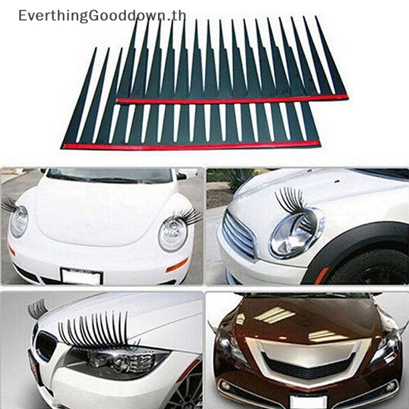 Ever สติกเกอร์ติดขนตาปลอม สีดํา สําหรับรถยนต์ 1 คู่