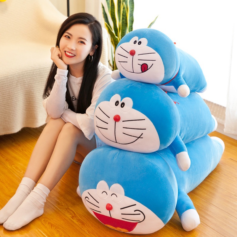 Jfmm หมอนตุ๊กตานุ่ม รูปการ์ตูนโดราเอมอน แมวนอนหลับน่ารัก หลายขนาด ของขวัญวันเกิด สําหรับตกแต่งบ้าน เด็กผู้ชาย ผู้หญิง