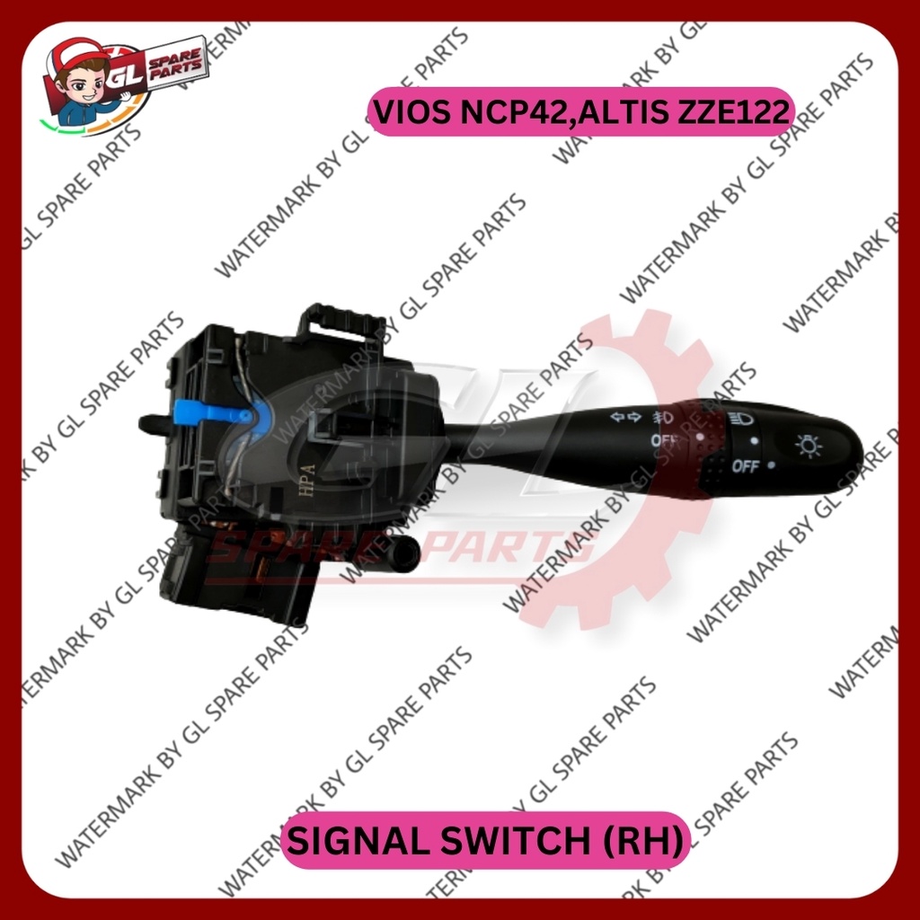 Signal SWITCH &amp; HEAD LAMP SWITCH TOYOTA VIOS NCP42 ALTIS ZZE122 (84140-02100LOOPING SWITCH 8140-0D060