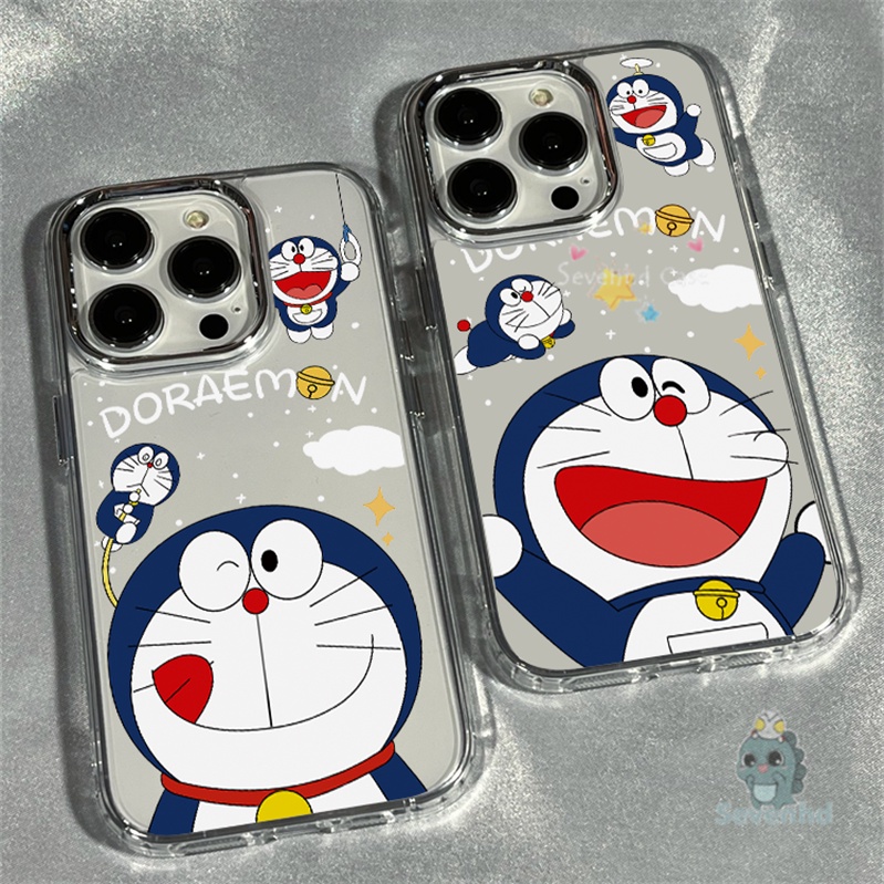 เคสซิลิโคนใส ลายการ์ตูนโดราเอมอน สําหรับ IPhone 15 14 13 12 11 Pro Max XR 8 7 Plus SE 2020 X XS Max