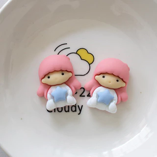 แผ่นกาวเรซิ่น รูปการ์ตูนกระต่าย และลูกสุนัข diy อุปกรณ์เสริม สําหรับตกแต่งรองเท้า