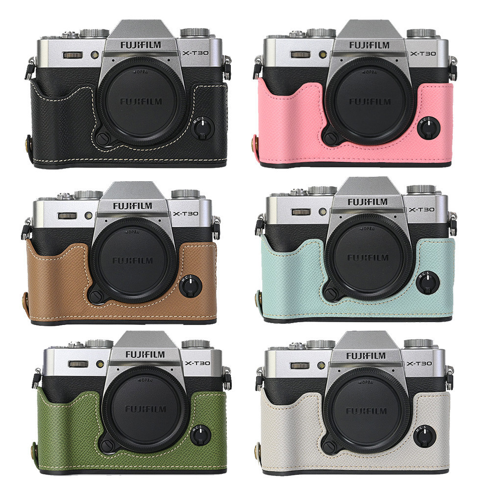 หนัง PU Fujifilm XT30 II กล้องครึ่งสายรัดข้อมือสําหรับ Fujifilm XT30 II XT30X T20 XT10