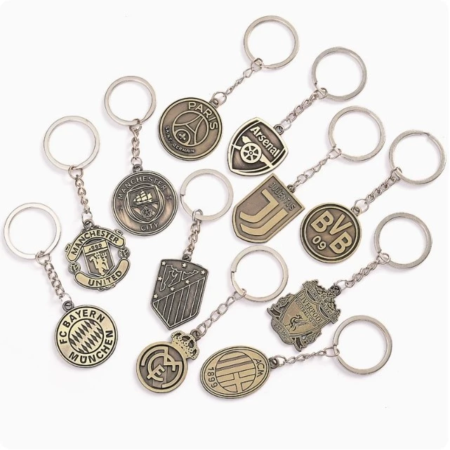พวงกุญแจฟุตบอล Zinc Alloy ดีไซน์เท่สไตล์คลับฟุตบอล ของขวัญพรีเมียม สำหรับผู้ชายและแฟนบอล