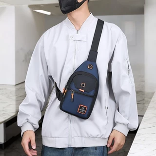YXIN, สินค้าพร้อมส่ง กระเป๋าคาดอกผู้ชาย-รูปแบบหลายชั้น กระเป๋าสะพายหลังกันน้ำ กระเป๋าแฟชั่นทรงสุดเท่ห์ ราคาสุดประหยัด