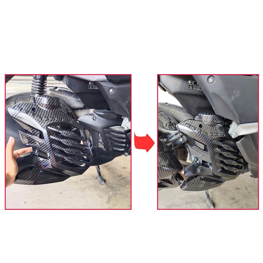 สินค้าพร้อมส่ง🚗ฝาครอบหม้อน้ำ NMAX 2020-2023 เคลือบลายเคฟล่า ฟิมส์เคฟล่าลอยน้ำ อะไหล่แต่งN-max(0386)