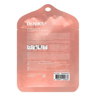 Dr.NIKS ดร.นิกส์ ไมโครไบโอม-มิกซ์ มาสก์ กลาส แอนด์ โกลว์ 1 แผ่น