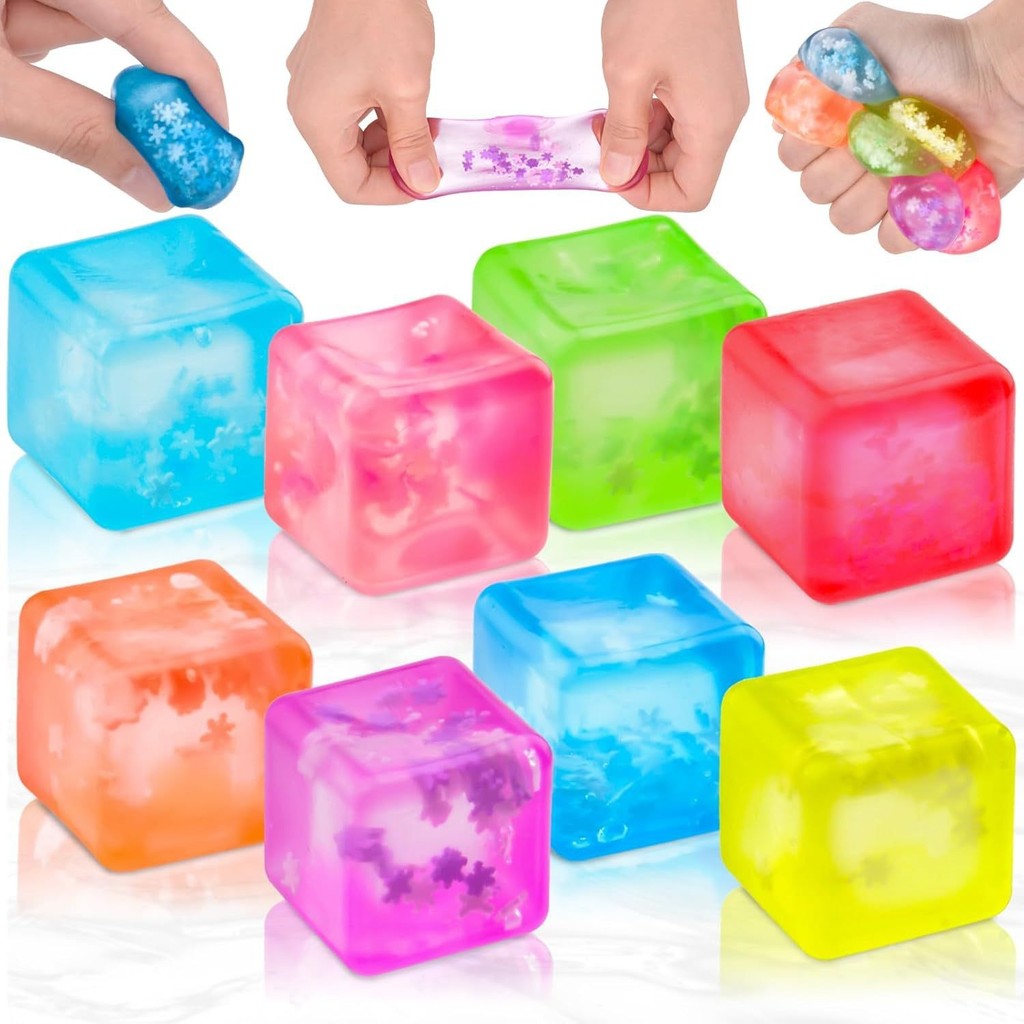 Mini Snowflake Cube Rebound Squishy ของเล่นความเครียดบรรเทา Mochi ของเล่นสําหรับเด็กและผู้ใหญ่ Needo