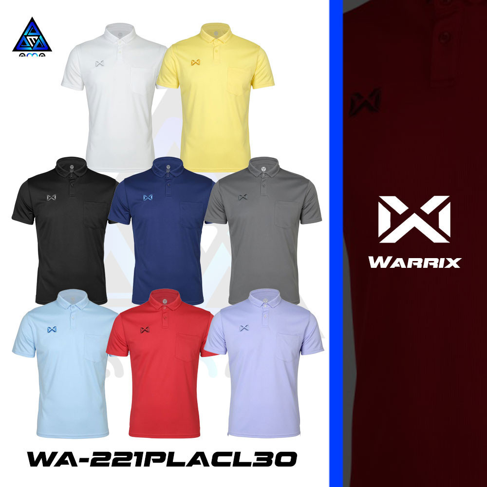 Sport เสื้อ WARRIX  รุ่น PIQUE PLUS รหัส WA-221PLACL30 วาริกซ์ เสื้อโปโล WARRIX ชายและหญิงของแท้100%