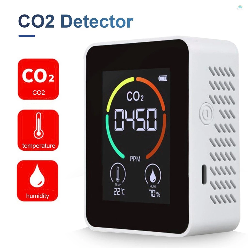 3 in 1 เครื่องตรวจจับคาร์บอนไดออกไซด์ Air คุณภาพ Monitor ความชื้นอุณหภูมิ Air Analyzer สําหรับ CO2 ดิจิตอล CO2 เมตรสําหรับ Home OfficeAir คุณภาพเมตร