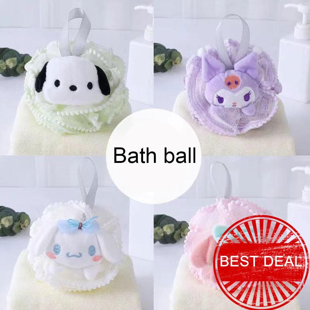 Bath Ball Cinnamoroll My Melody Anim Soft Warm Bath Flower Sponge Cute Sponge Home Cartoon T8w8