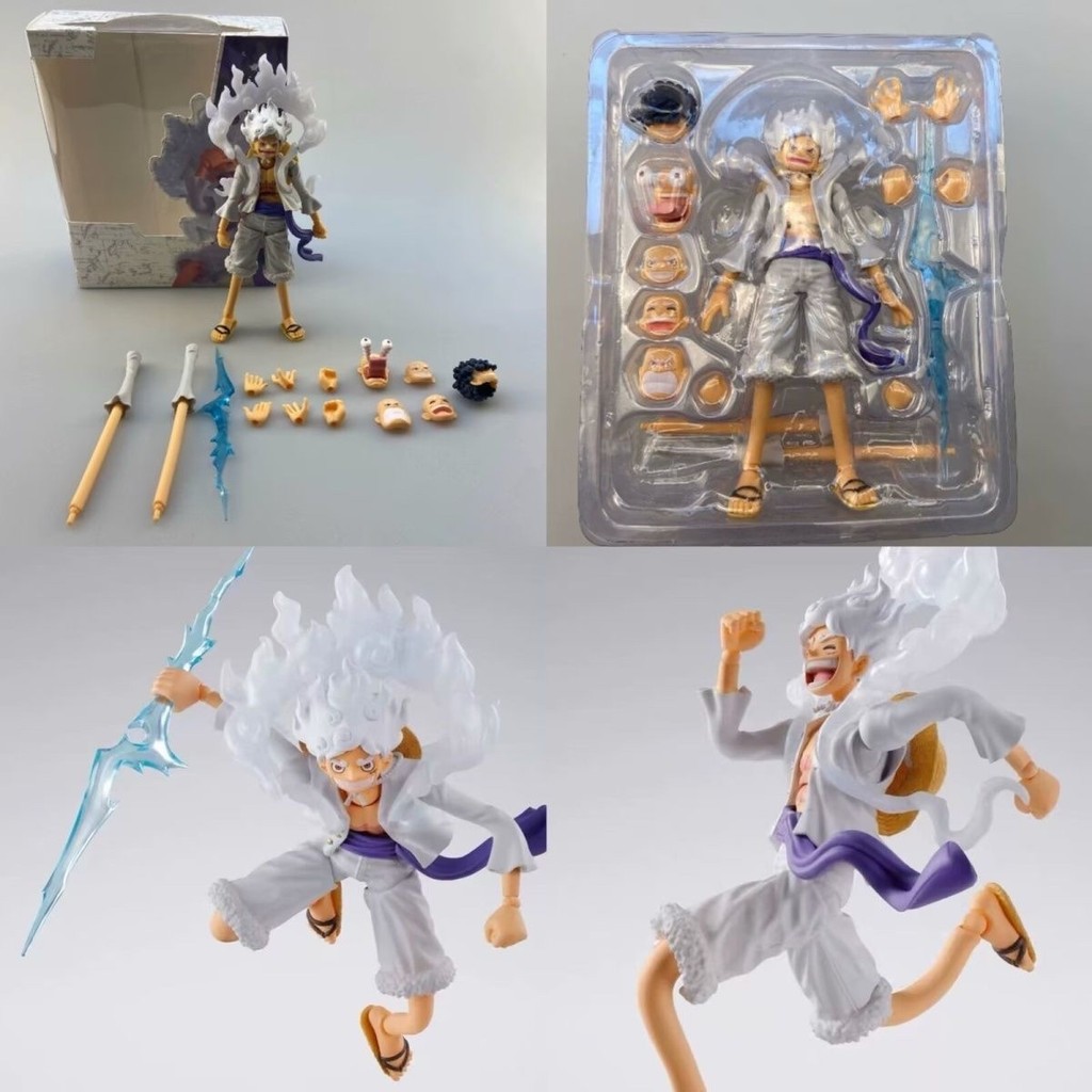 One Piece SHFiguarts Monkey D. ลูฟี่เกียร์5รูปการกระทําสะสมของเล่นของขวัญ