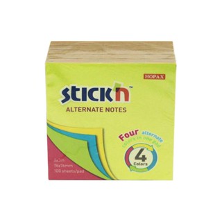 StickN กระดาษโน้ต 3"x3"  รุ่น 21822 สีนีออน คละสี (แพ็ค5เล่ม)