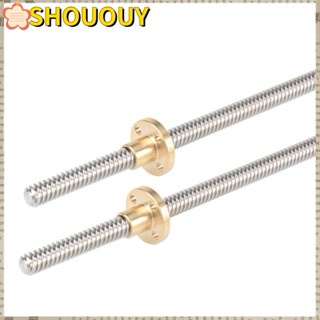 Shououy น็อตทองเหลือง T8 200 มม. Tr8X2 อุปกรณ์เสริม สําหรับเครื่องพิมพ์ DIY 2 ชิ้น| เครื่องพิมพ์