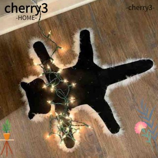 Cherry3 พรมขนนิ่ม แฮนด์เมด รูปแมวทอด สําหรับตกแต่งบ้าน คริสต์มาส