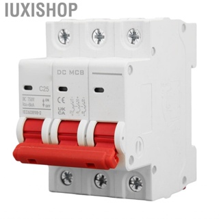 Iuxishop DC Miniature Circuit Breaker Arc Extinguishing 3P Modular Design Easy Installation 750V 25A for Solar PV