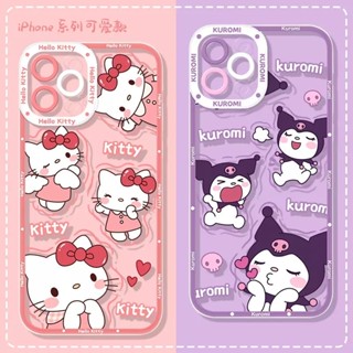 เคสโทรศัพท์มือถือแบบนิ่ม ใส ลายการ์ตูนคิตตี้ คุโรมิ น่ารัก สําหรับ Samsung