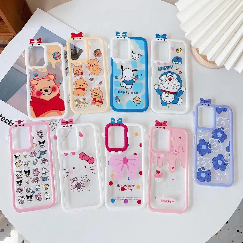 เคสใสการ์ตูนกล้องมีลาย1-Aa A5S A12 F9 A7 A52020 A92020 A15 A16 A54(4G) A16K RENO7Z REN8Z A96(5G) A57