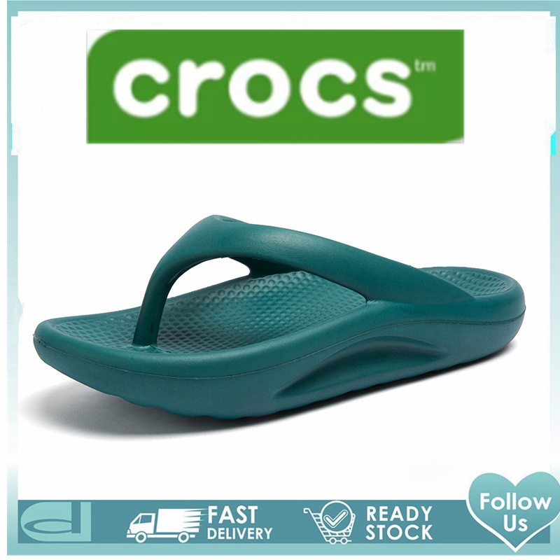 รองเท้าแตะผู้ชายรองเท้าแตะชายหาดรองเท้าแตะชายหาดผู้ชาย * Crocs_Slides man flip fitflop ผู้ชายขนาดใหญ่ 45 46 รองเท้า
