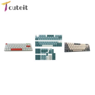 Tcuteit 126 ปุ่มกดคีย์บอร์ด PBT ย้อมสี XDA