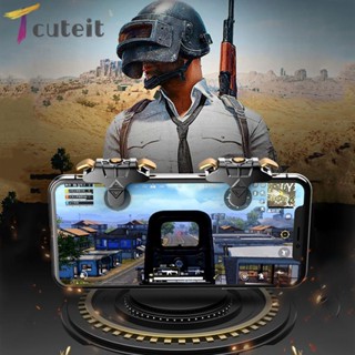 Tcuteit ด้ามจับจอยเกม โลหะ สําหรับ PUBG iOS Android 2 ชิ้น