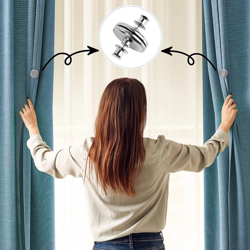 แนะนำ ผ้าม่าน 3/6/10 คู่ คลิป ผ้าม่าน ม่าน ปุ่มแม่เหล็ก เล็บ ฟรี ที่ถอดออกได้ หน้าต่าง ปิด แม่เหล็ก หัวเข็มขัด ปรับได้ อุปกรณ์เสริม ราคาพิเศษ มีเก็บเงินปลายทาง