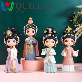 Quillan โมเดลฟิกเกอร์เรซิ่น Peking Opera Characters Peking Opera Q Version สไตล์จีนโบราณ สร้างสรรค์ ของขวัญวันเกิด สําหรับเด็ก