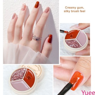 Limegirl Three-color Solid Nail Polish เนื้อครีมกระป๋อง yuee