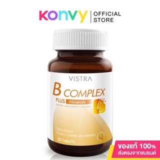 Vistra B-Complex Plus Minerals 30 Tablets.