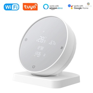 Tuya WIFI เครื่องตรวจจับอุณหภูมิและความชื้น แบบชาร์จ USB ในครัวเรือน สํานักงาน ห้องเด็ก ไฮโกรโมกราฟ จอแสดงผล LCD เครื่องวัดอุณหภูมิและความชื้น เครื่องวัดอุณหภูมิ ไฮโกรมิเตอร์