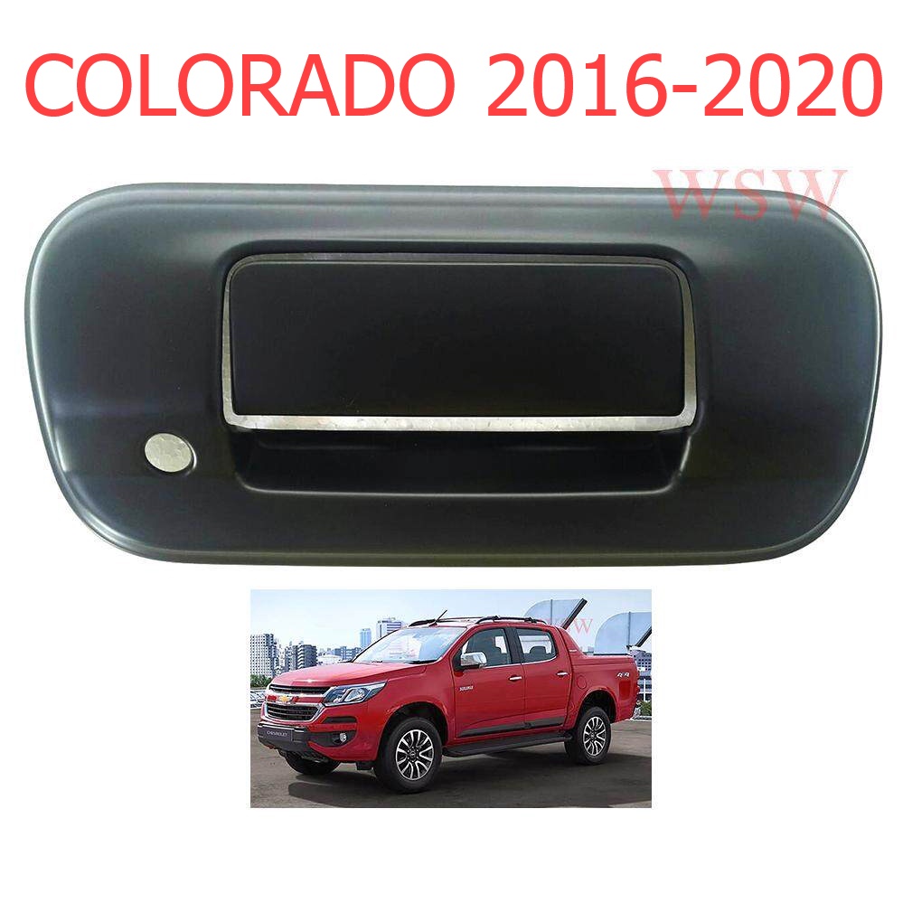 ครอบมือเปิดฝาท้าย สีดำด้าน เชฟโรเลต โคโลราโด้ 2016 - 2021 ครอบมือดึง โคโลราโด กระบะท้าย CHEVROLET CO