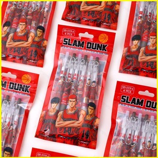 Yb3 ปากกาเจล ลายการ์ตูน SLAM DUNK เครื่องเขียน สําหรับนักเรียน 6 ชิ้น ต่อชุด BY3