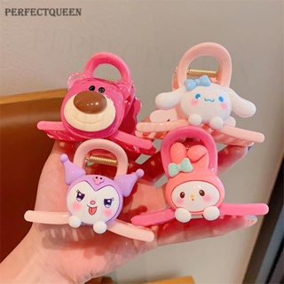 SANRIO กิ๊บติดผม รูปหมี ฉลาม สตรอเบอร์รี่ สีชมพู น่ารัก อเนกประสงค์ เครื่องประดับ สําหรับเด็กผู้หญิง