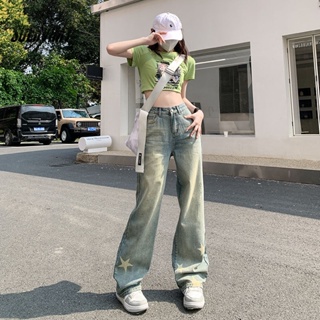 SOERVIMY  กางเกงขายาว กางเกงยีสน์ผู้หญิง ทรงหลวม ๆ ตรง Retro Hip Hop Pants 2023 NEW Style  ทันสมัย สวยงาม รุ่นใหม่ ins A27L0DH 36Z230909