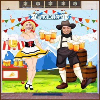 Kira The Munich Oktoberfest แบนเนอร์ผ้าโพลีเอสเตอร์ ขนาด 180x180 ซม. สําหรับตกแต่งปาร์ตี้