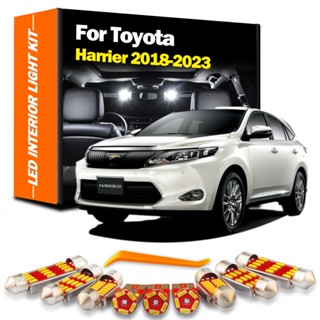 ชุดหลอดไฟ LED ติดกระจกภายในรถยนต์ สําหรับ Toyota Harrier 2018 2019 2020 2021 2022 2023 6 ชิ้น