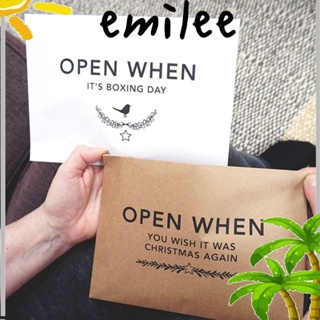 Emilee ซองจดหมาย ทรงสี่เหลี่ยมผืนผ้า สีสันสดใส สร้างสรรค์ สําหรับตกแต่งปาร์ตี้คริสต์มาส