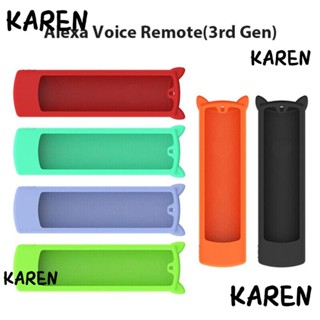 Karen เคสซิลิโคนนิ่ม กันฝุ่น กันกระแทก สําหรับรีโมตคอนโทรล TV ALEXA Voice Remote รุ่น 3