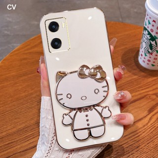 เคสโทรศัพท์ สําหรับ OPPO A74 4G 5G A94 A93 A77S A57 2022 A77 A95 Reno 5F 4F มือถือแบบนิ่ม กันกระแทก พร้อมกระจกขาตั้งวาง