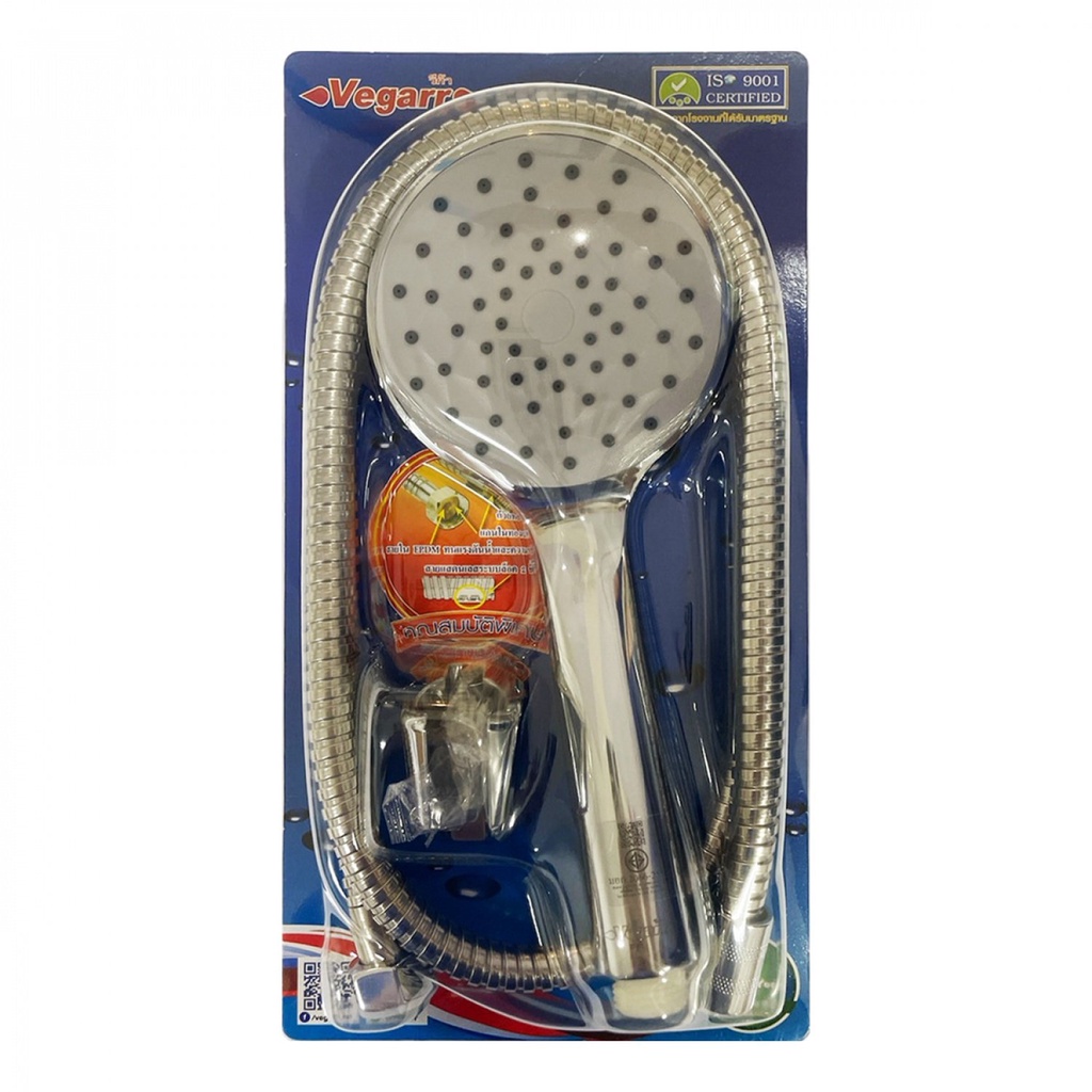 GlobalHouse VEGARR ฝักบัวโครเมี่ยม หน้าสีเทา 1 ระบบ รุ่น V151C สินค้าของแท้คุณภาพดี - รูปที่ 2