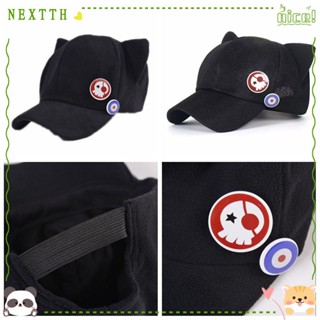 Nextth หมวกเบสบอล หมวกคอสเพลย์ หูแมว ผ้าฟลีซ สีดํา อุปกรณ์เสริม สําหรับเด็ก