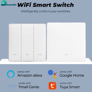 Zigbee สวิตช์ผนัง1/2/3/4แก๊ง1way ปุ่มเปิด/ปิดความดันบ้าน home home