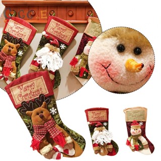 ⭐NEW ⭐Christmas Stocking 47*27cm Christmas Cloth Decorations Elk Fireplace Ornaments