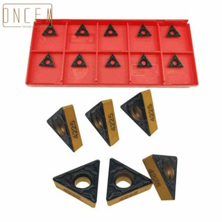 【ONCEMOREAGAIN】Efficient TCMT090204 Double Coated Triangle Turning Inserts 10pcs for Steel