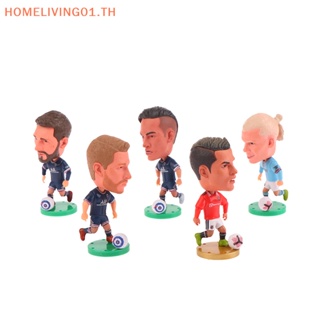 Onehome ตุ๊กตาฟิกเกอร์ PVC รูปนักฟุตบอล Messi Neymar Mbappe Ronaldo ขนาด 6.6 ซม. สําหรับตกแต่งบ้าน