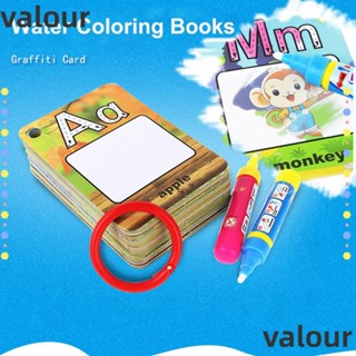 Valour สมุดระบายสีน้ํา รูปตัวอักษร ABC ใช้ซ้ําได้ สําหรับเด็ก