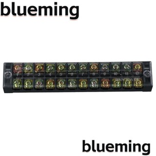 Blueming2 บล็อกขั้วต่อสายไฟ แถวคู่ 600V เชื่อมต่อเร็ว 12 ตําแหน่ง ทองแดง 25A 2 ชิ้น