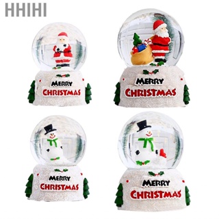 Hhihi Christmas Glowing Crystal Ball  Powered Glass Desktop Ornaments Eve Decoration Children Gift