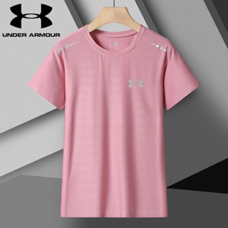 Under Armour เสื้อยืดคอกลม แขนสั้น ผ้าเรยอน แบบแห้งเร็ว เหมาะกับฤดูร้อน สําหรับผู้ชาย และผู้หญิง RV2Y