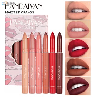 HANDAIYAN หมุนและตัด Dualuse Nonfading ลิปสติกปากกา Lip Liner Set ยอดนิยมหมุน dualPurpose Matte FINISH เครื่องสำอางค์ลิปสติกปากกาติดทนนาน (จัดส่งวันนี้)